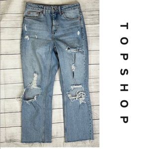 Topshop cropped denim jeans
